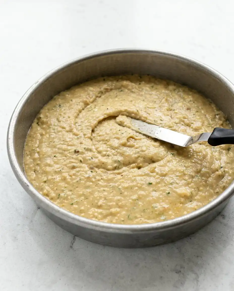 A close up cross section of Lemon Zucchini Coffee Cake showing the moist crumb.
