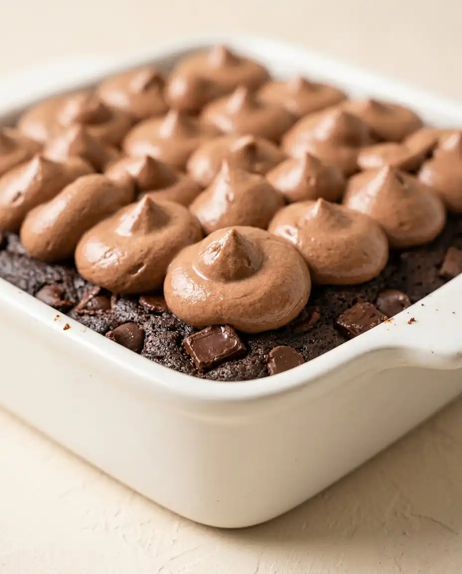 A kitchen scale measuring flour for a Classic Chocolate Zucchini Cake recipe.