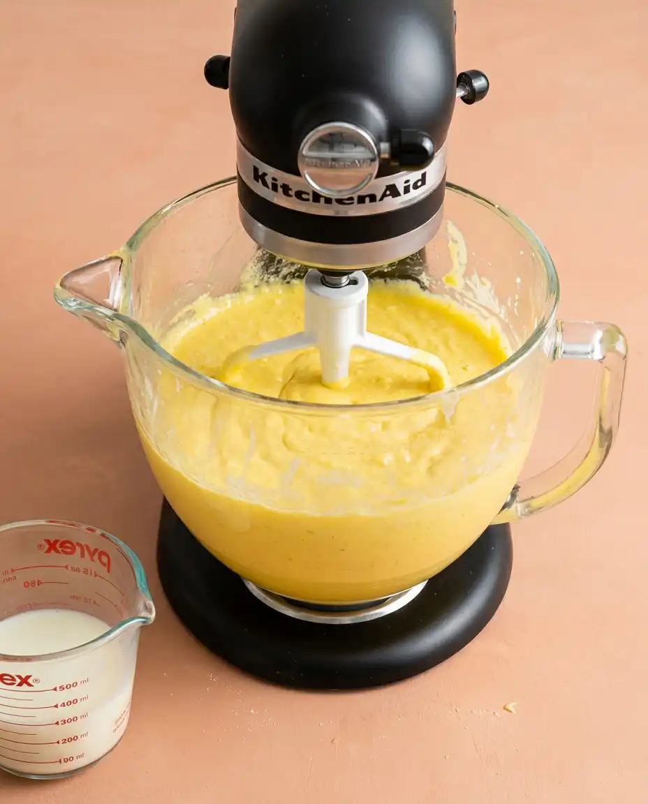 Ingredients for the Two-Layer Marble Cake arranged neatly in glass bowls.