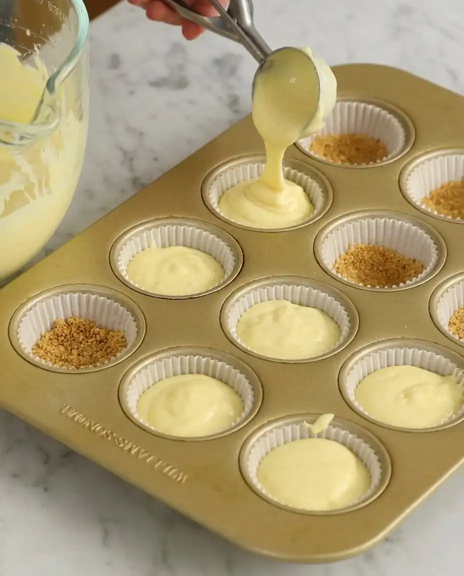 A stand mixer whisking smooth white cheesecake batter