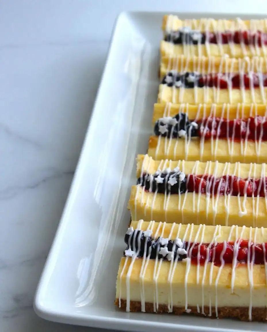 Individual cheesecake bars served on small floral plates at an outdoor table