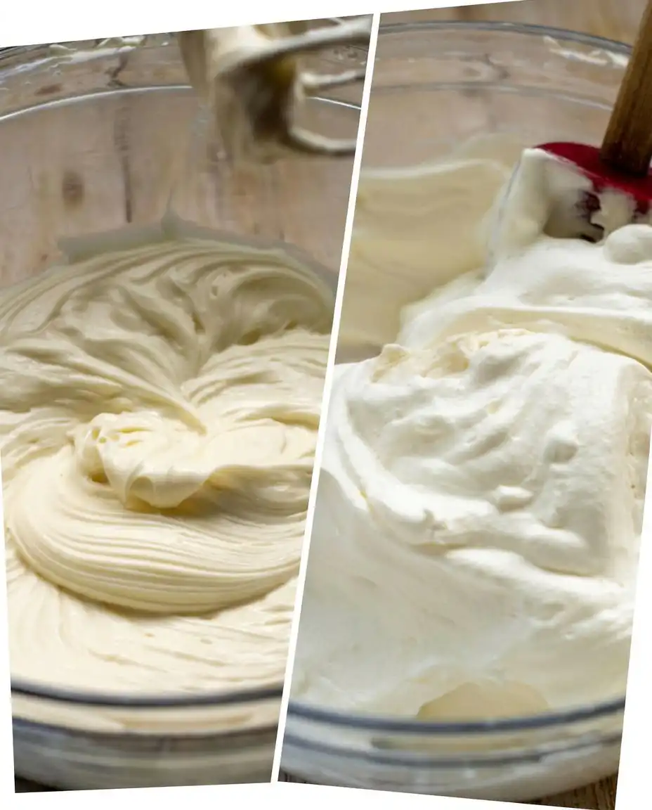 An offset spatula spreading fluffy white cream cheese frosting over a slab of dark chocolate brownies