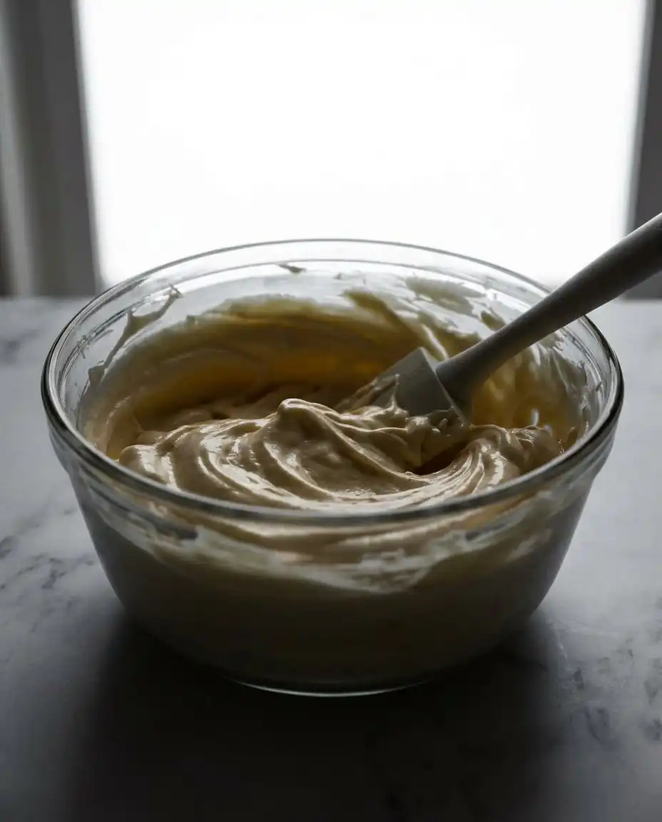 A slice of layer cake showing a thick stable layer of vanilla mousse filling