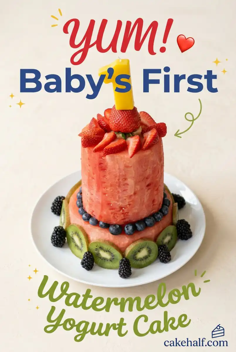 Baby's First Watermelon Yogurt Cake: Easy and Healthy Watermelon Cake for Baby 6 Months Old