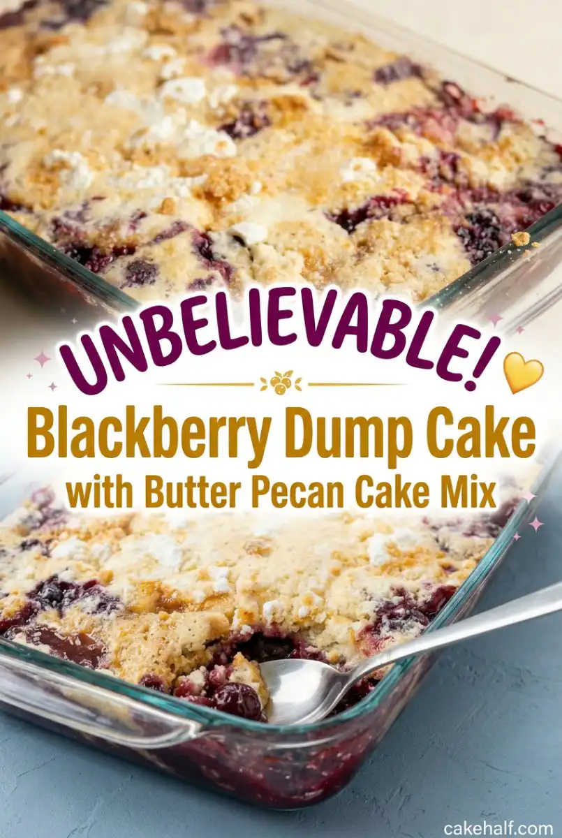 Easy Blackberry Dump Cake with Butter Pecan Cake Mix - A Delicious Blackberry Dump Cake Recipe!