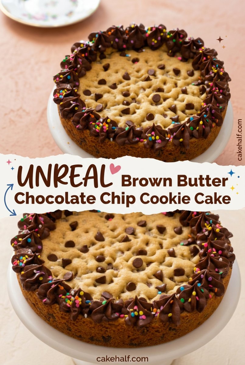 Brown Butter Chocolate Chip Cookie Cake: The Ultimate Chewy and Gooey Cookie Cake Recipe Ever!