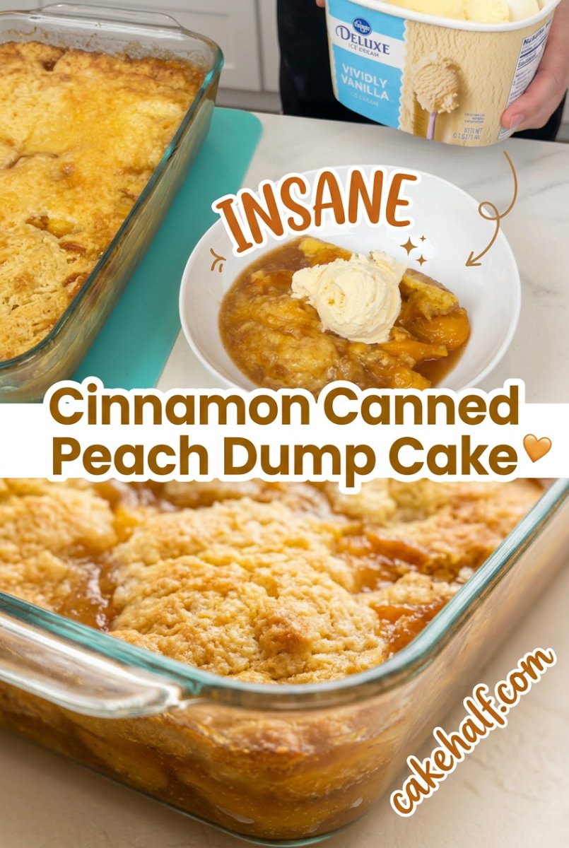 Easy Cinnamon Canned Peach Dump Cake: A Warm Peach Dump Cake With Canned Peaches