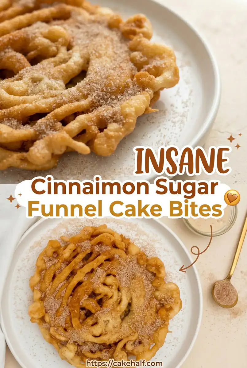 Nostalgic Cinnamon Sugar Funnel Cake Bites - Crispy Sweet Carnival Treats Made at Home today