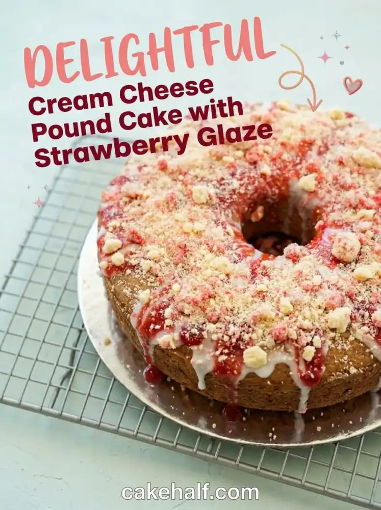 Cream Cheese Pound Cake with Strawberry Glaze: A Rich, Dense Cream Cheese Pound Cake Masterpiece