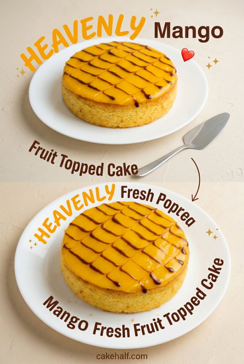 Mango Fresh Fruit Topped Cake: Beautiful Mango Cake Decoration Ideas for Summer Party Desserts