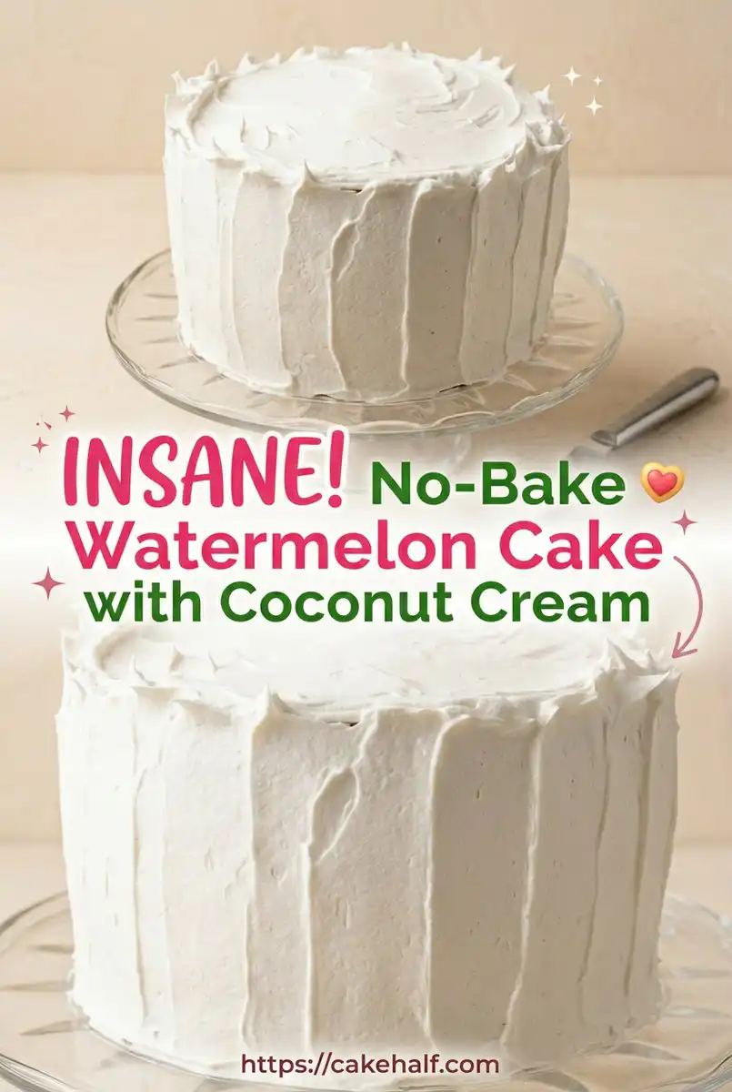 No-Bake Watermelon Cake with Coconut Cream is the ultimate watermelon cake birthday surprise