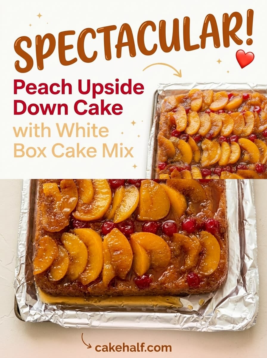 Easy Peach Upside Down Cake with White Box Cake Mix: The Ultimate Peach Upside Down Cake Box Cake