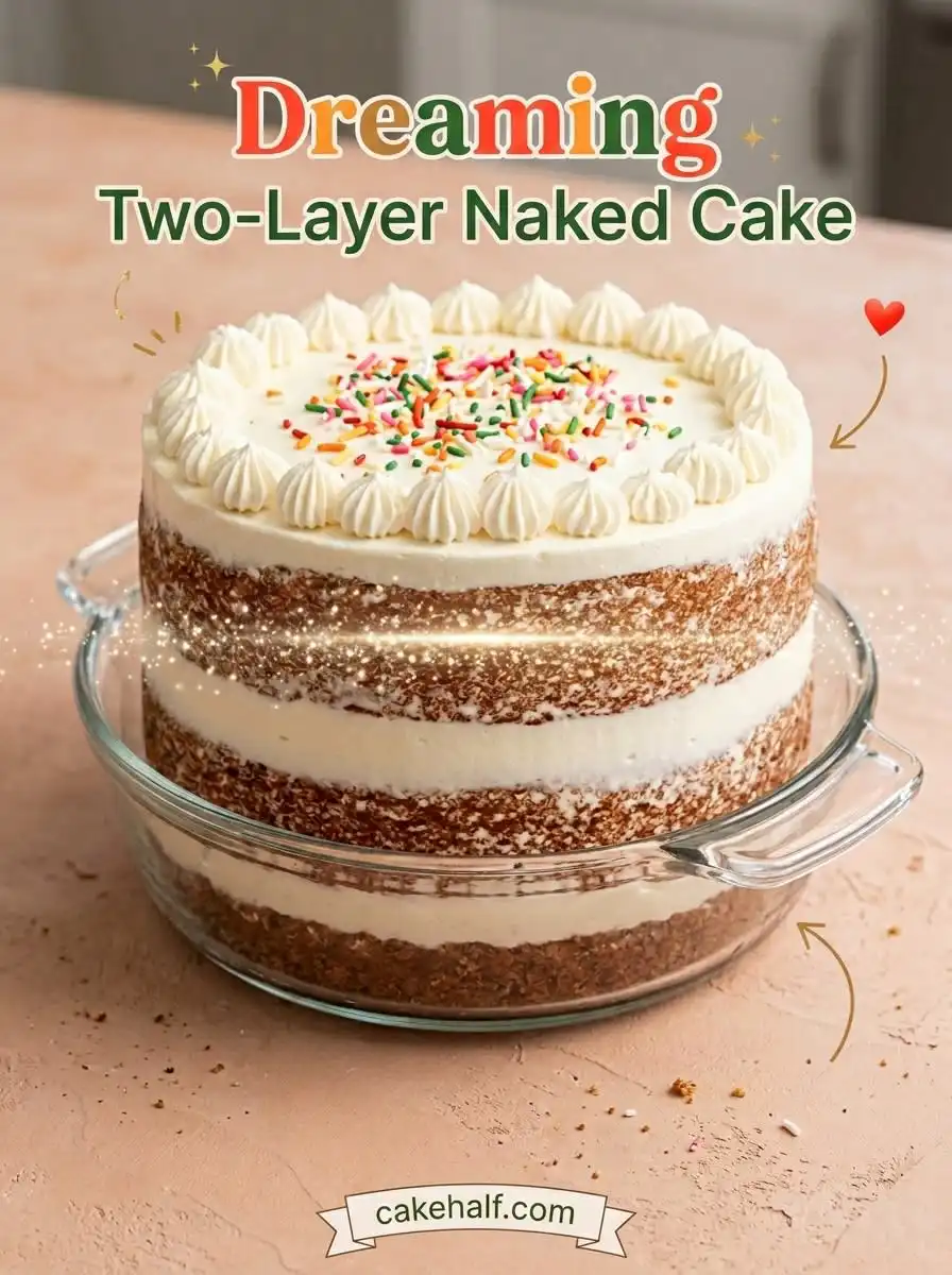Two-Layer Naked Cake 17 Two-Layer Naked Cake: Simple Rustic Birthday Design Ideas for Your Next Homemade Celebration
