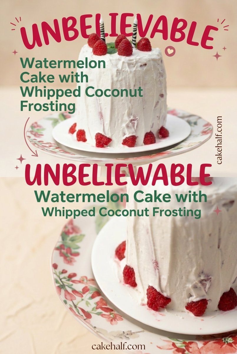 Watermelon Cake with Whipped Coconut Frosting: The Ultimate Refreshing Watermelon Birthday Cake