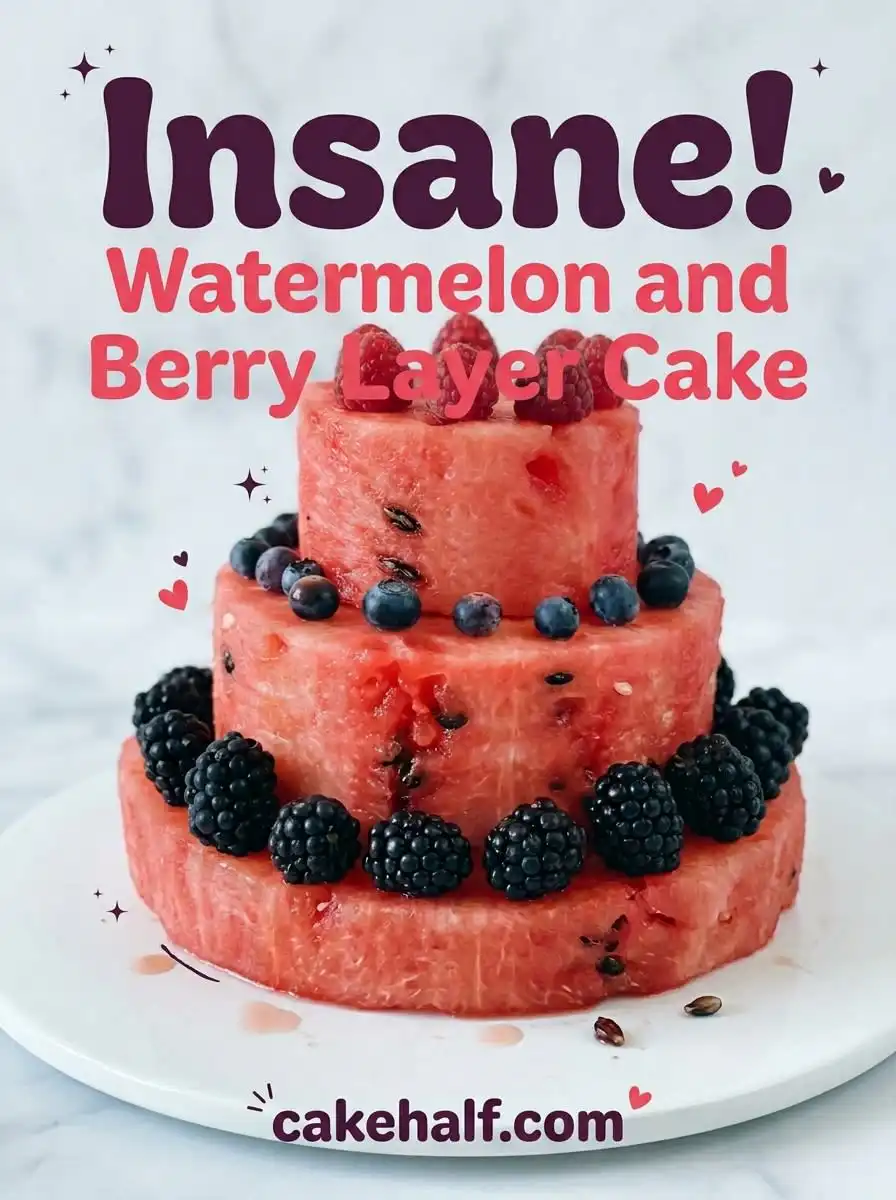 Watermelon and Berry Layer Cake 17 Watermelon and Berry Layer Cake: The Ultimate Refreshing Watermelon Birthday Cake Party Recipe