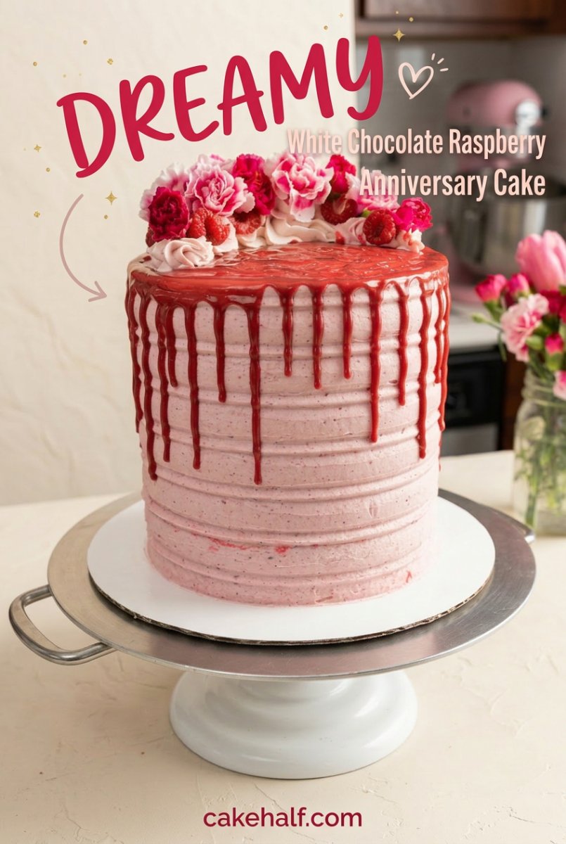 White Chocolate Raspberry Anniversary Cake 17 White Chocolate Raspberry Anniversary Cake: The Perfect Layer Cake for a Romantic Anniversaire