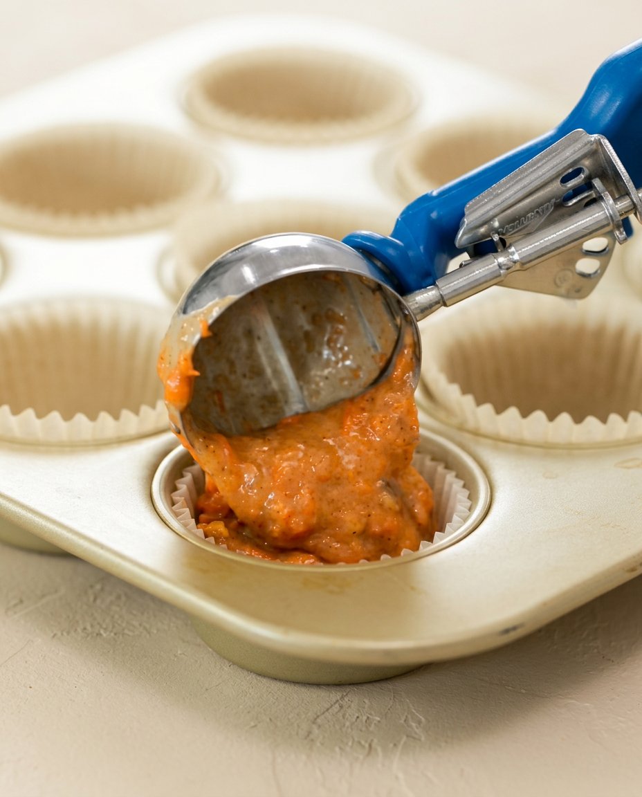 Carrot Cake Cupcakes with Cream Cheese Frosting 15 Using a kitchen scale to measure dry flour for baking carrot cake cupcakes