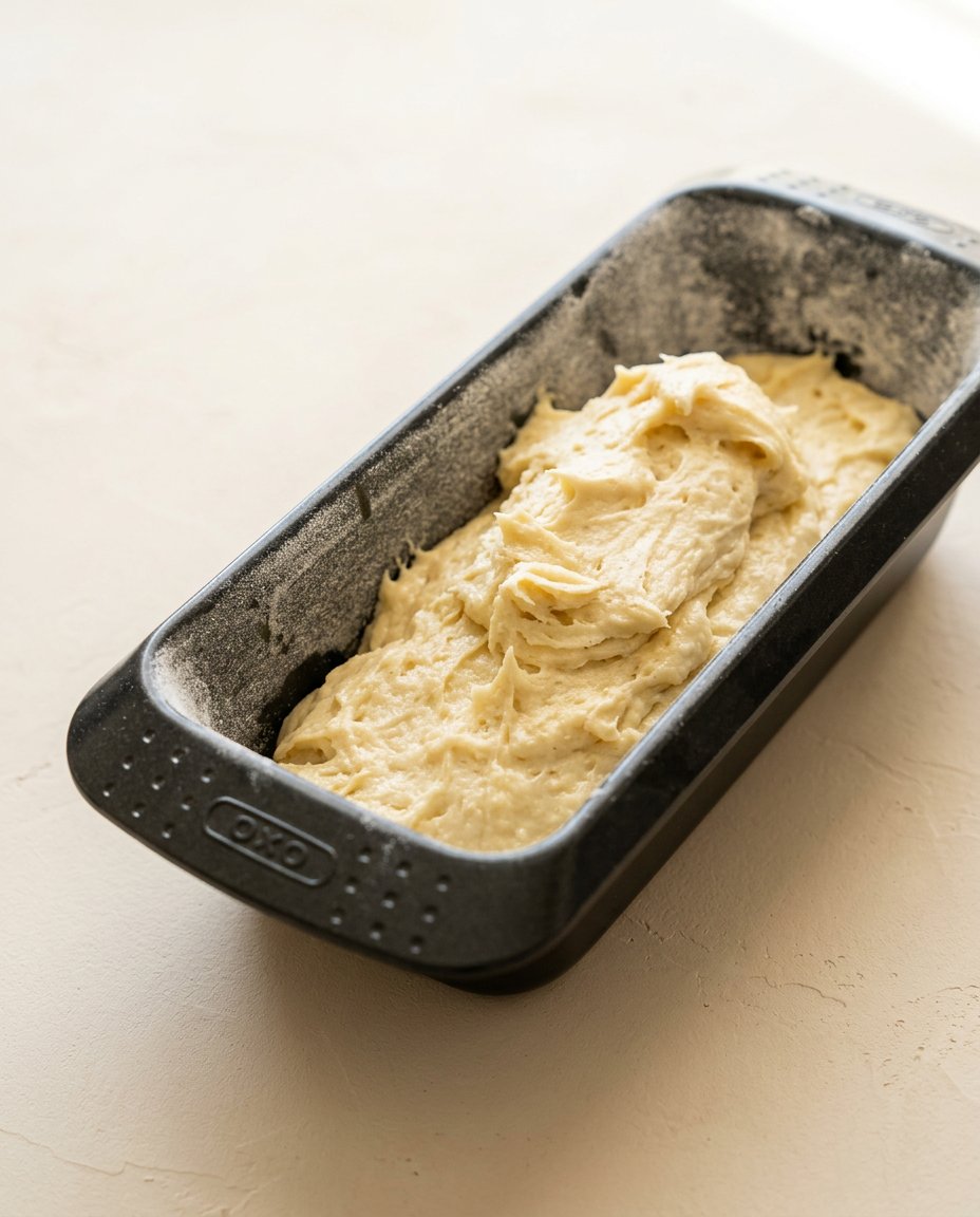 Creaming butter and vanilla infused sugar for the perfect Vanilla Pound Cake.