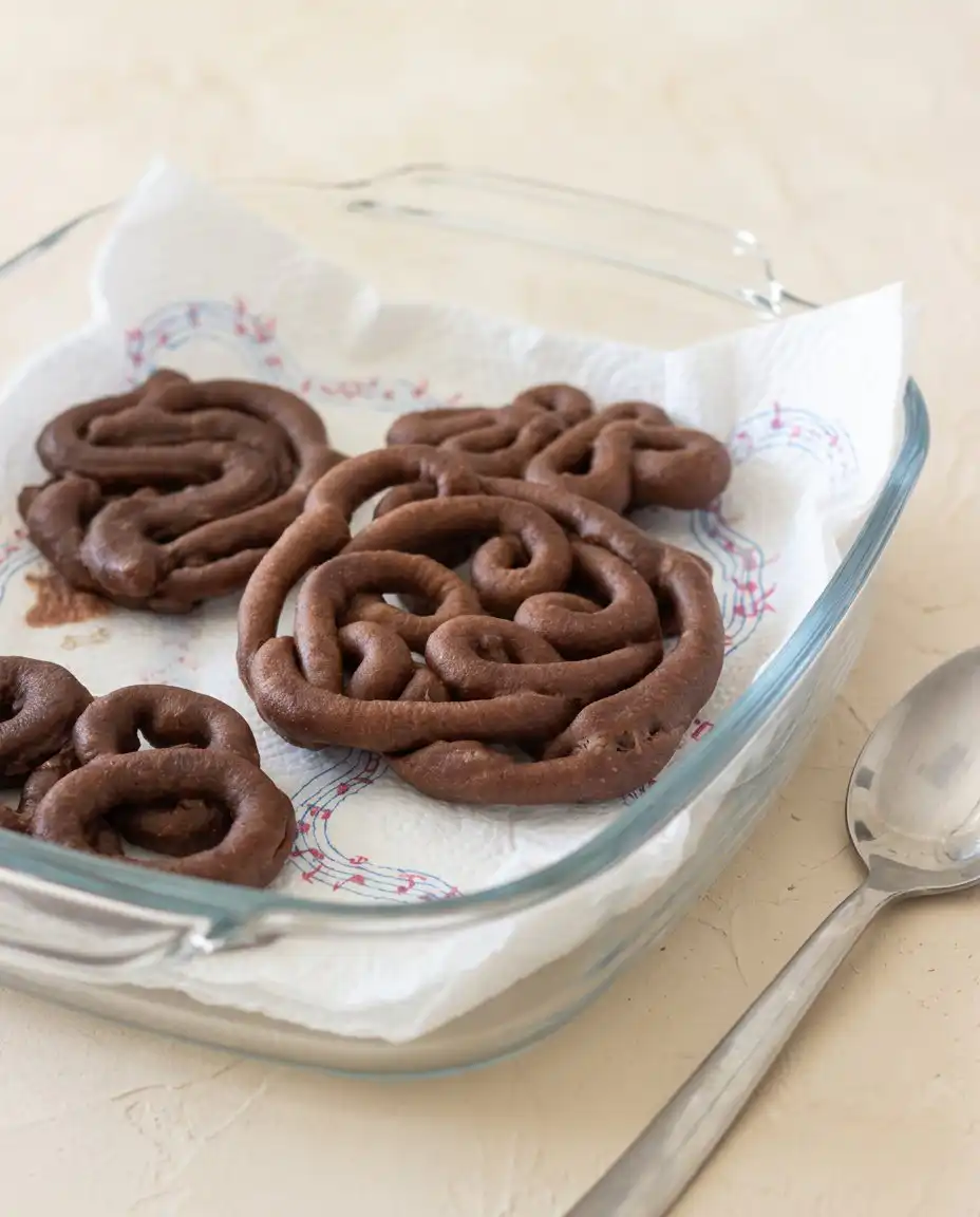 Chocolate Funnel Cake 12 A warm chocolate funnel cake lightly dusted with white powdered sugar on beautiful vintage china.