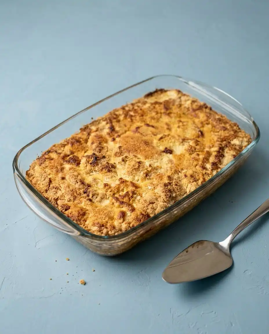 Classic Pumpkin Dump Cake 12 A warm slice of Classic Pumpkin Dump Cake topped with toasted pecans and fresh vanilla ice cream.