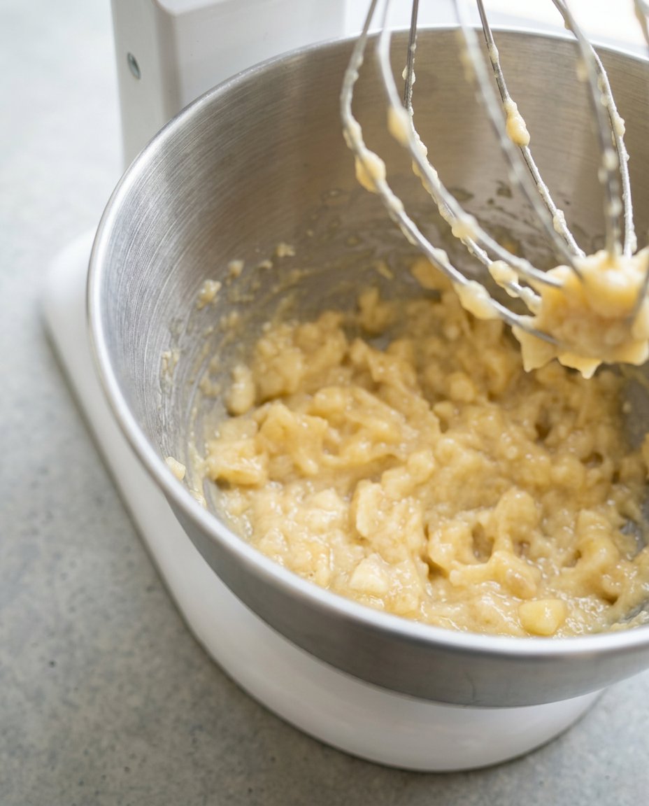 Cake Mix Banana Bread 15 A baked golden brown Cake Mix Banana Bread cooling on a wire rack