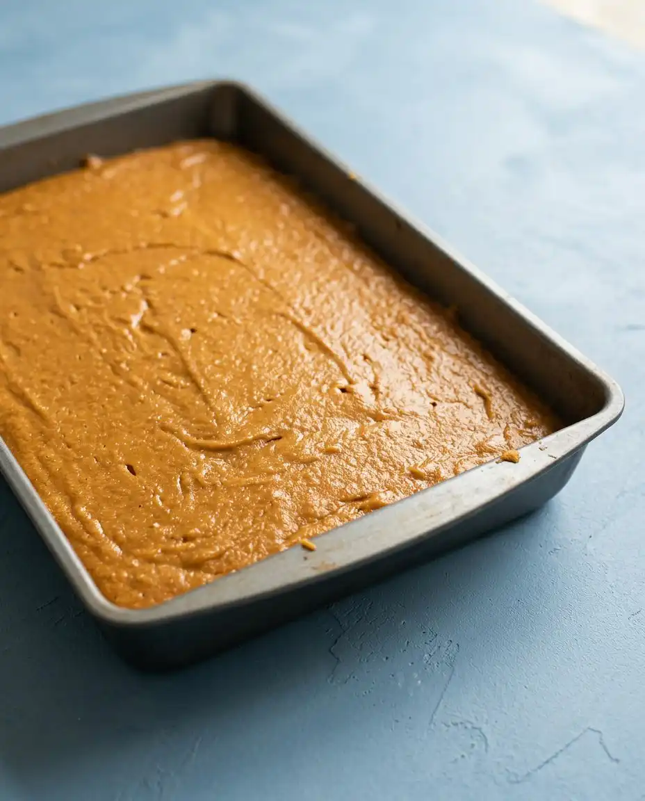 Spreading velvety cream cheese frosting onto a cooled Pumpkin Spice Cake