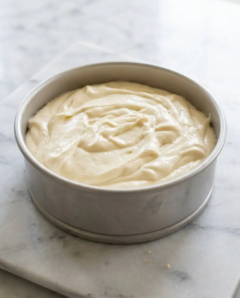 Gathered ingredients for a Classic Mango Mousse Cake including golden mango puree and heavy cream
