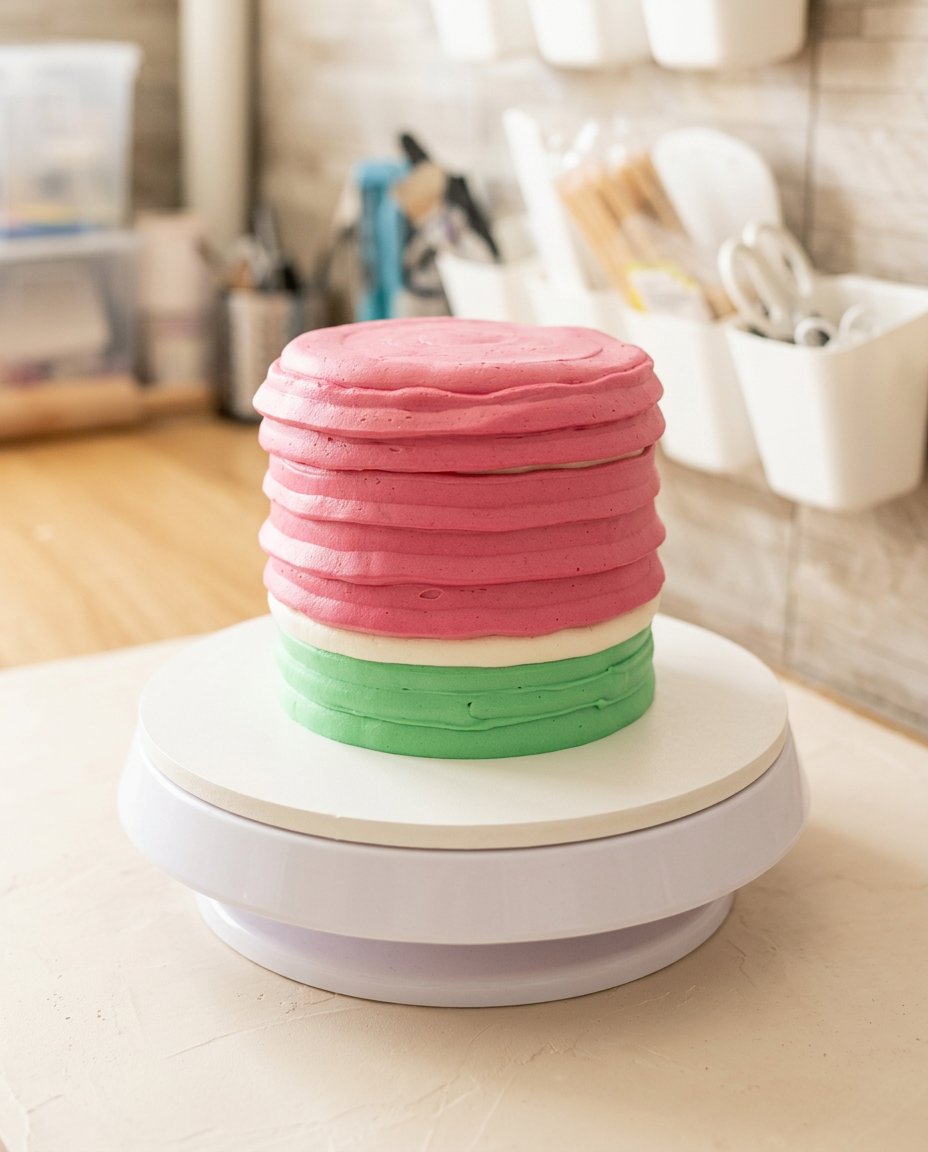 Vibrant and fresh ingredients including seedless watermelon and pineapple on a kitchen counter