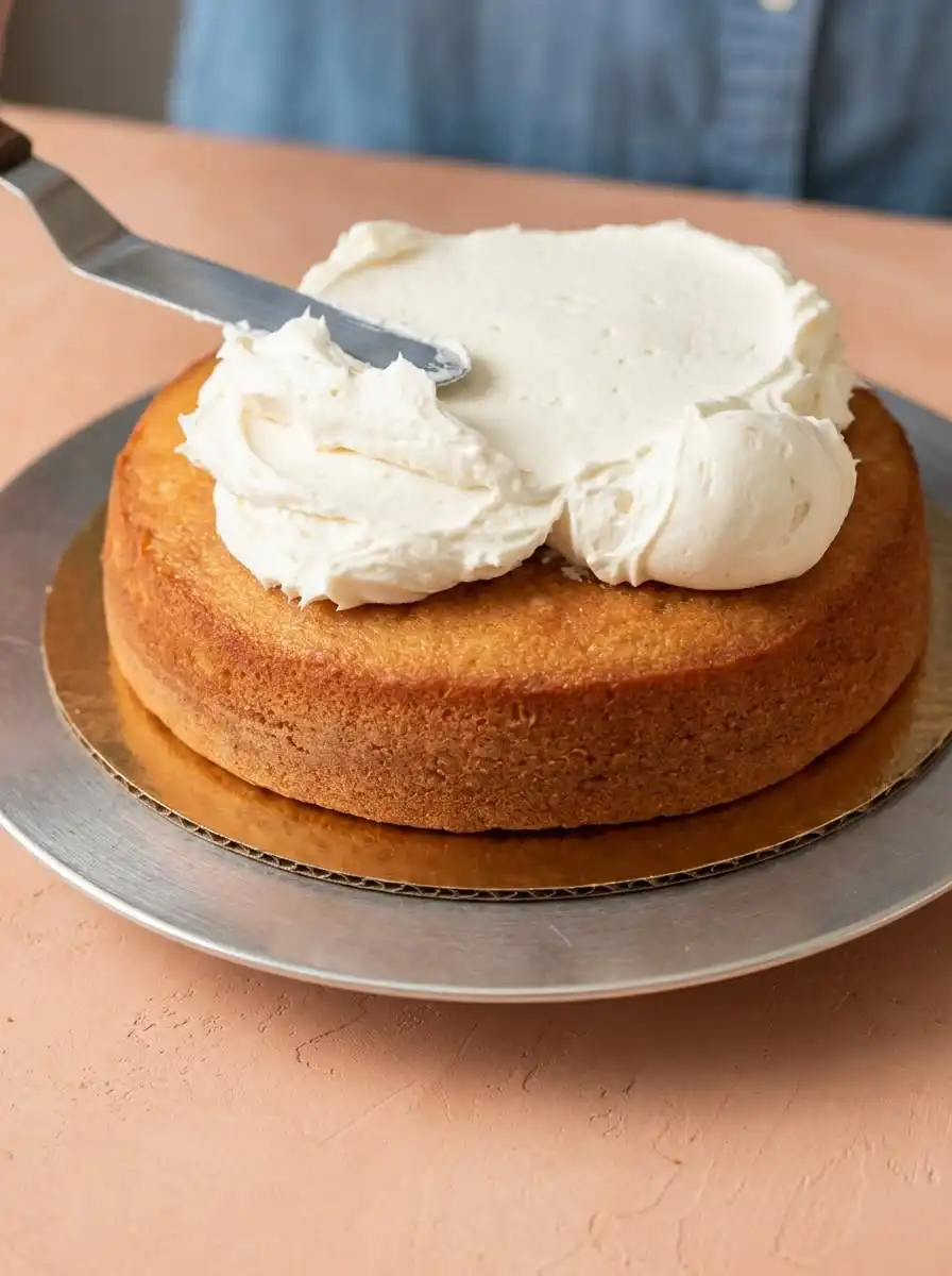 Two-Layer Naked Cake 14 Fresh cake flour, buttermilk, sugar, and unsalted butter arranged for a two-layer naked cake recipe