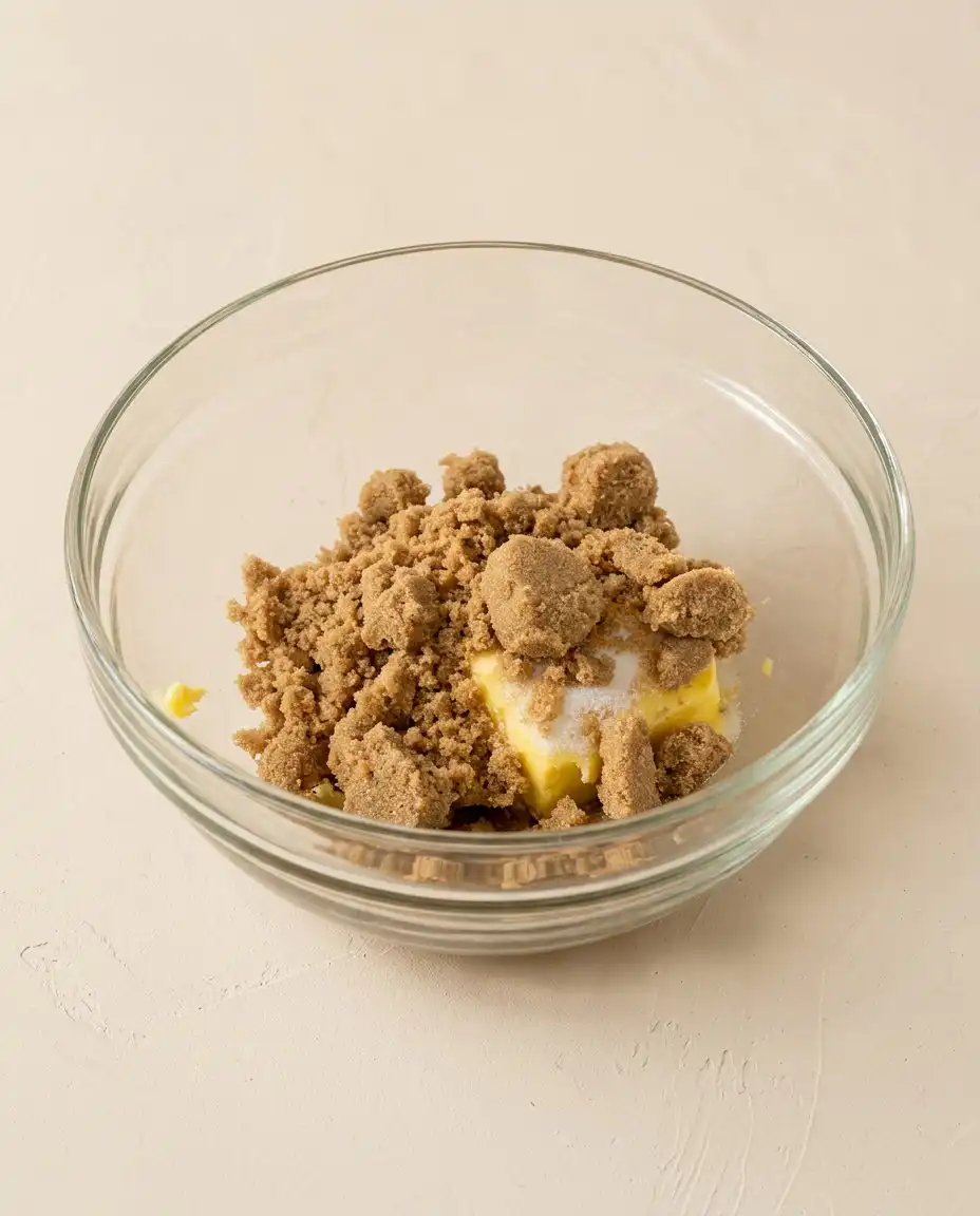 Two-Layer Peanut Butter Cake 14 Ingredients for the two-layer peanut butter cake arranged neatly on a flour-dusted counter