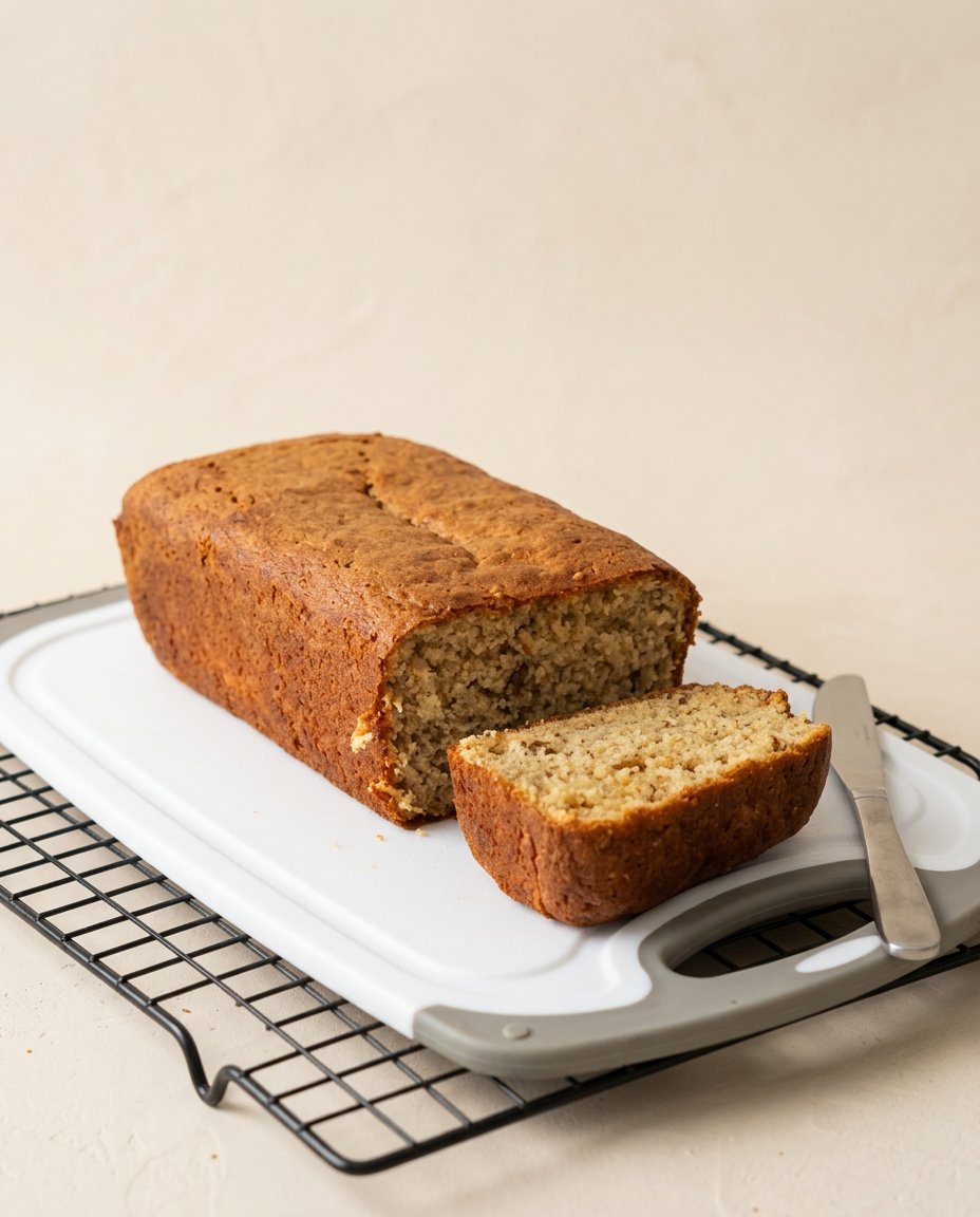 Cake Mix Banana Bread 16 Two slices of Cake Mix Banana Bread served alongside fresh butter