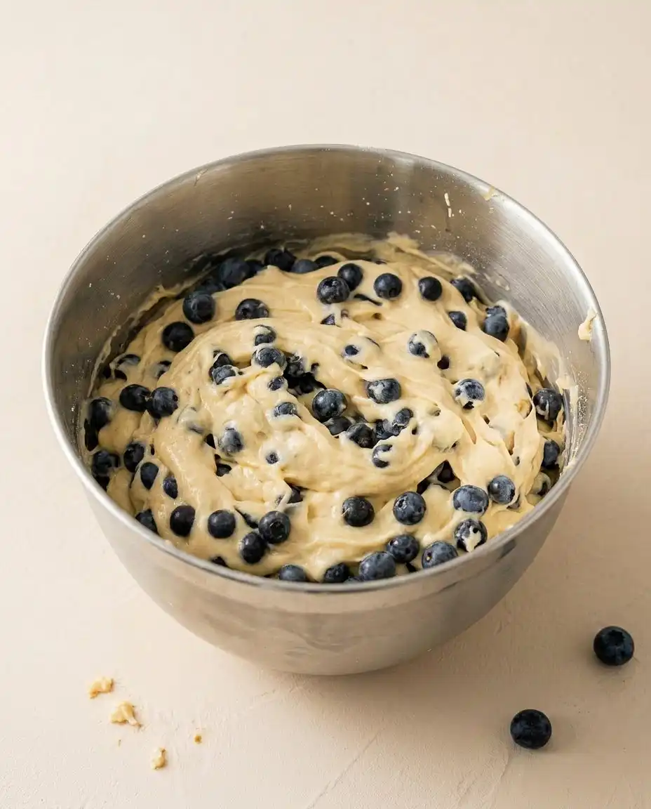 A hand slicing a tender piece of Blueberry Lemon Olive Oil Cake on vintage china
