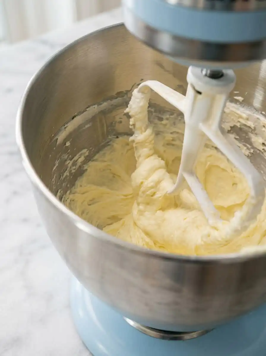 A chef slicing a chilled Funfetti Birthday Cookie Cake with a sharp knife to show clean cross sections.