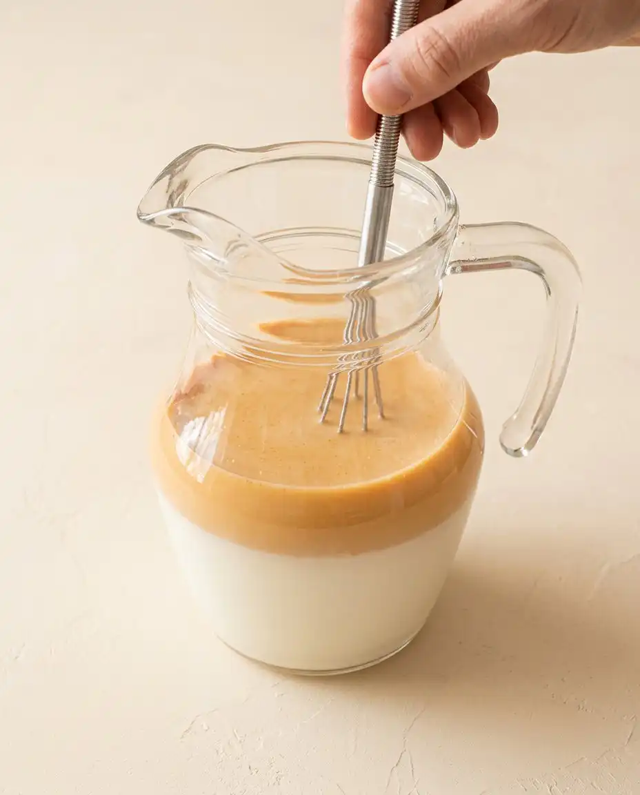 Two-Layer Buttermilk Cake 15 Whipping vanilla frosting for the Two-Layer Buttermilk Cake in a mixer bowl